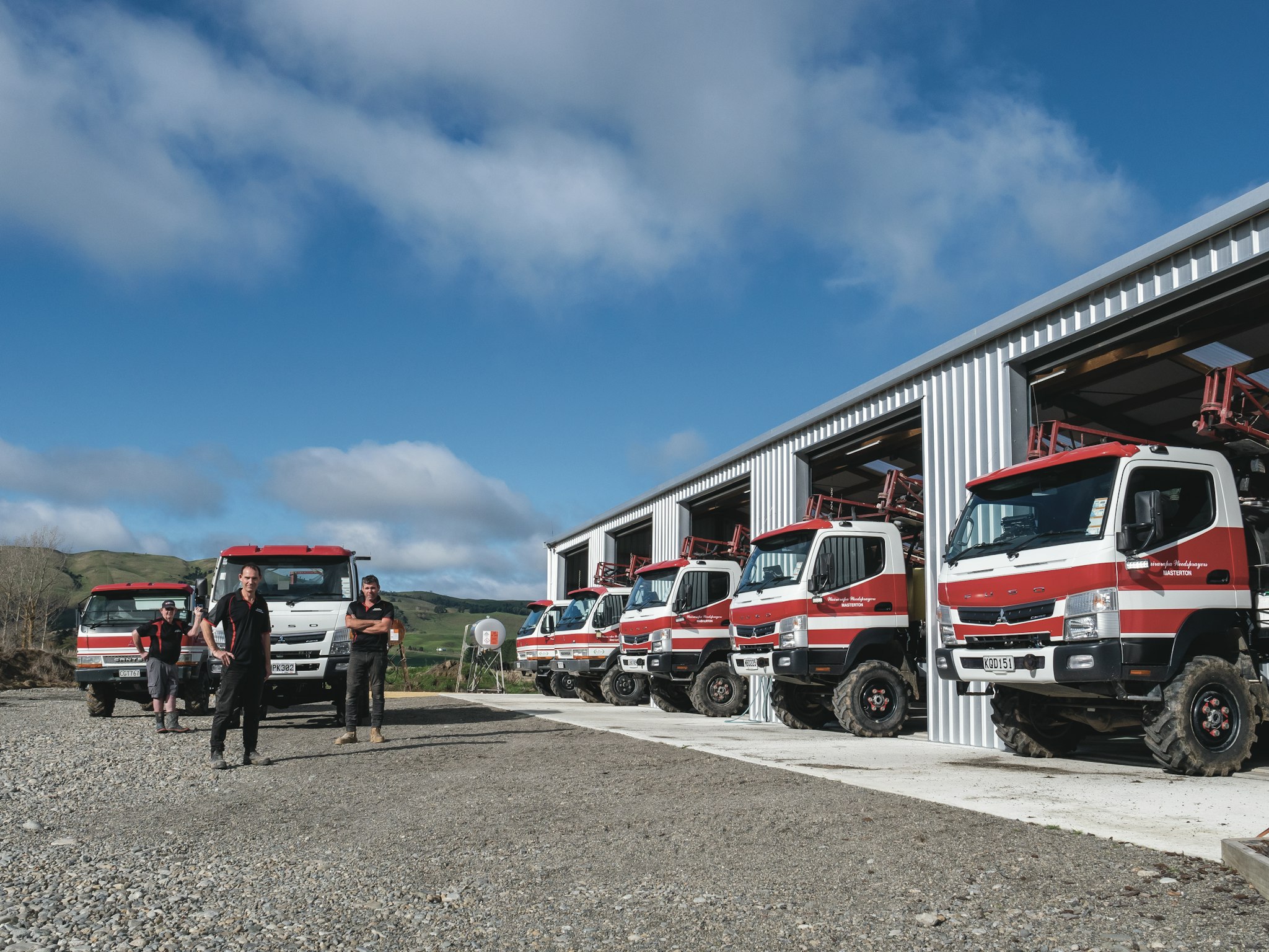Wairarapa Weedsprayers' FUSO Canter fleet from Keith Andrews.