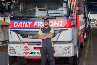 Daily Freight's FUSO Enduro 6x2 Curtainsider from Keith Andrews.