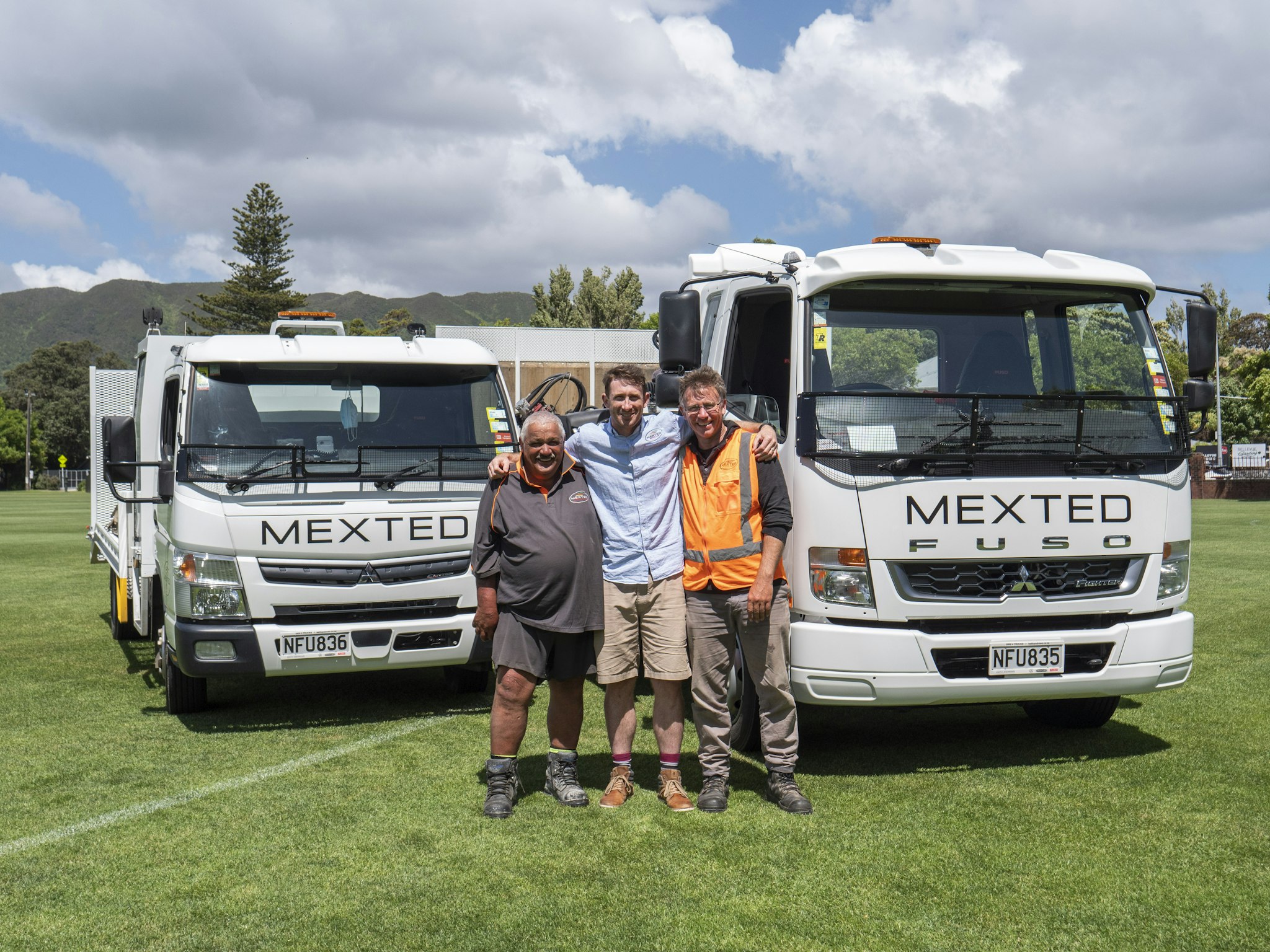 Mexted's FUSO Canter and Fighter flat deck trucks from Keith Andrews.