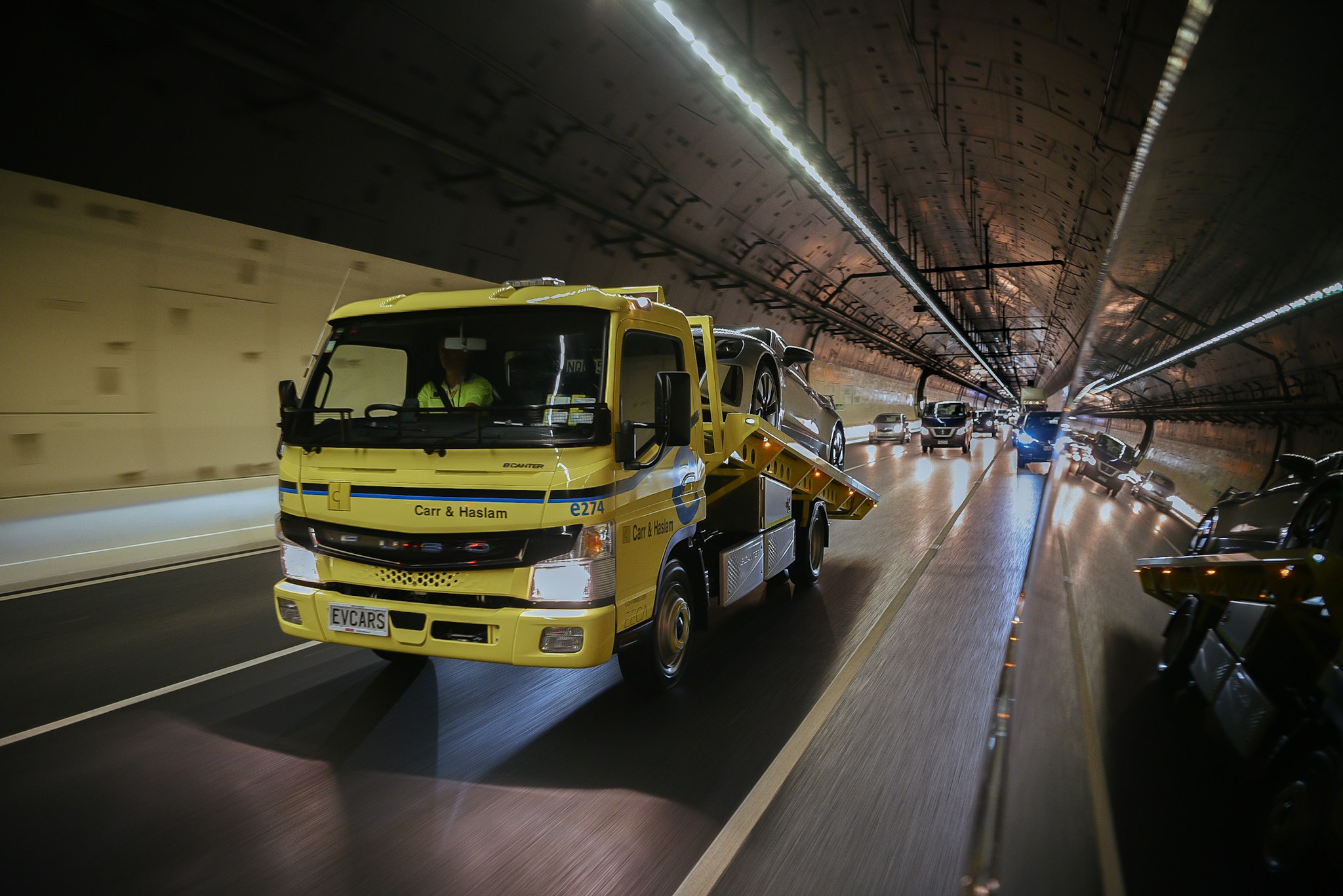 Carr & Haslam's FUSO eCanter transporter from Keith Andrews.