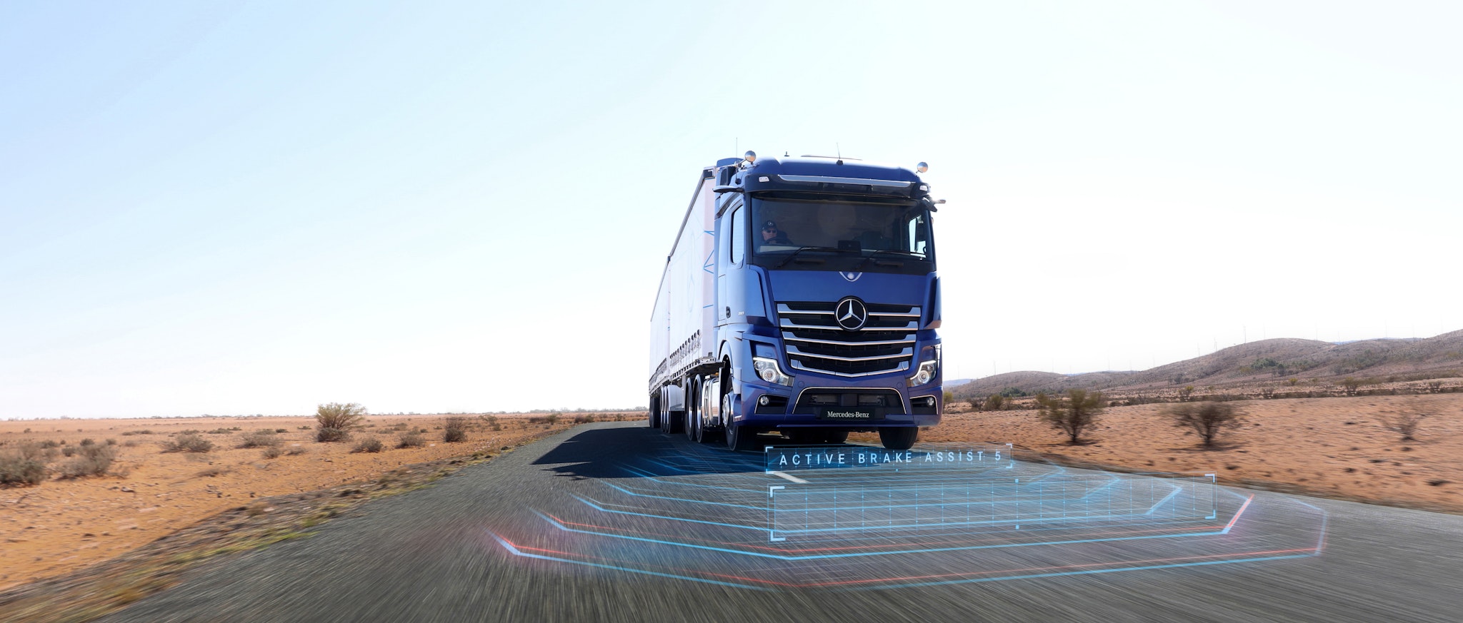 Mercedes-Benz eActros Active Brake Assist 5 technology from Keith Andrews.