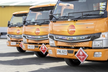 Genesis Energy's FUSO eCanter fleet from Keith Andrews.