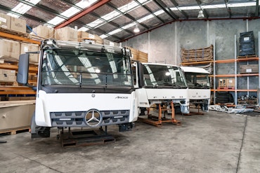 Recycled truck parts for sale at Keith Andrews.