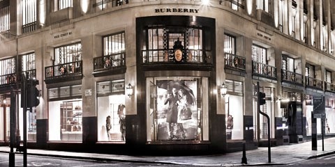 Outside view of shop at night