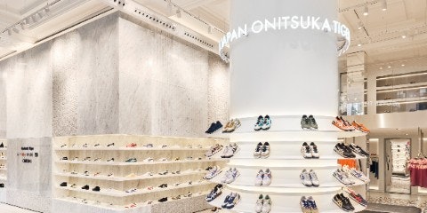 Inside a store with shoes