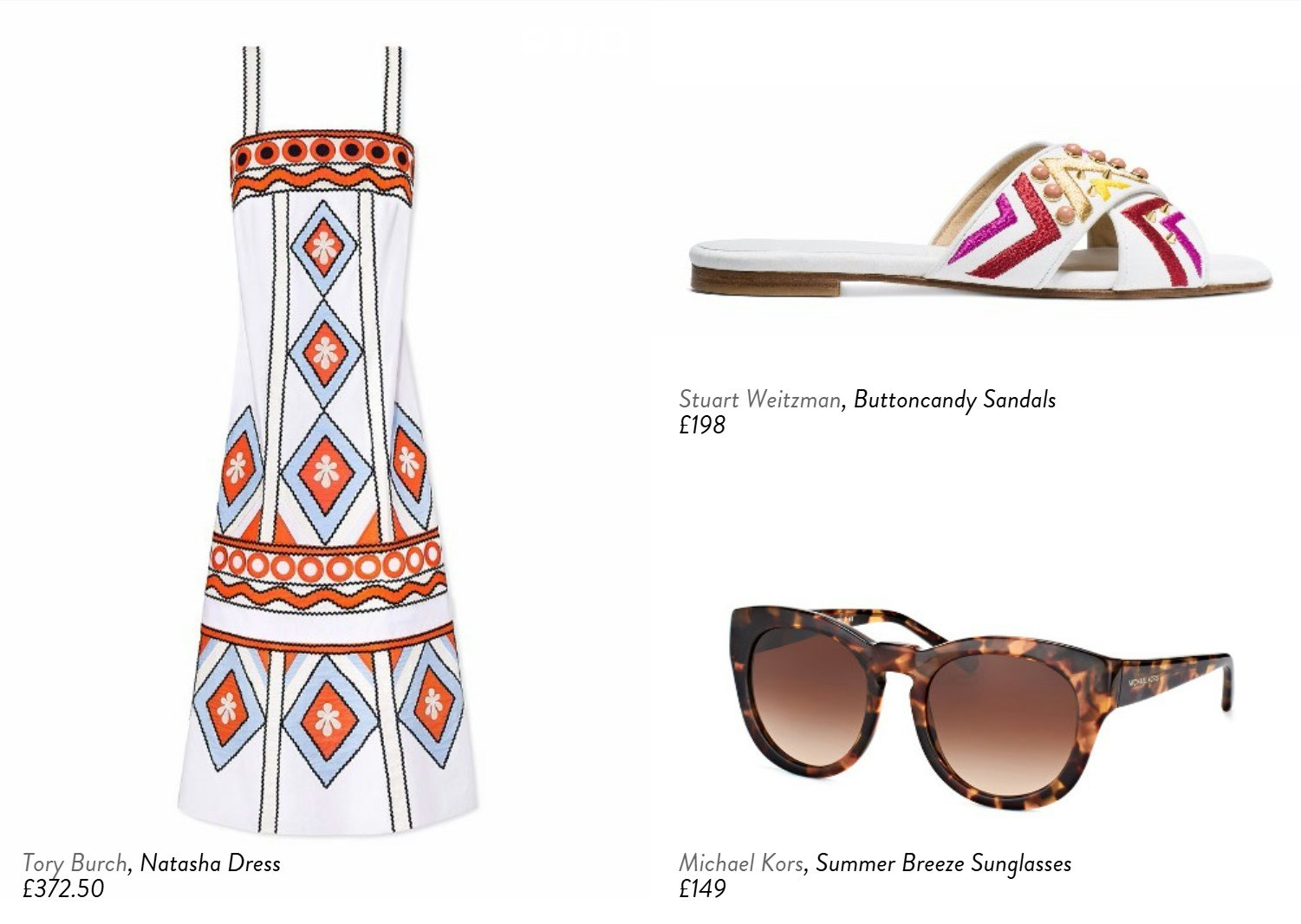 Grid of holiday products