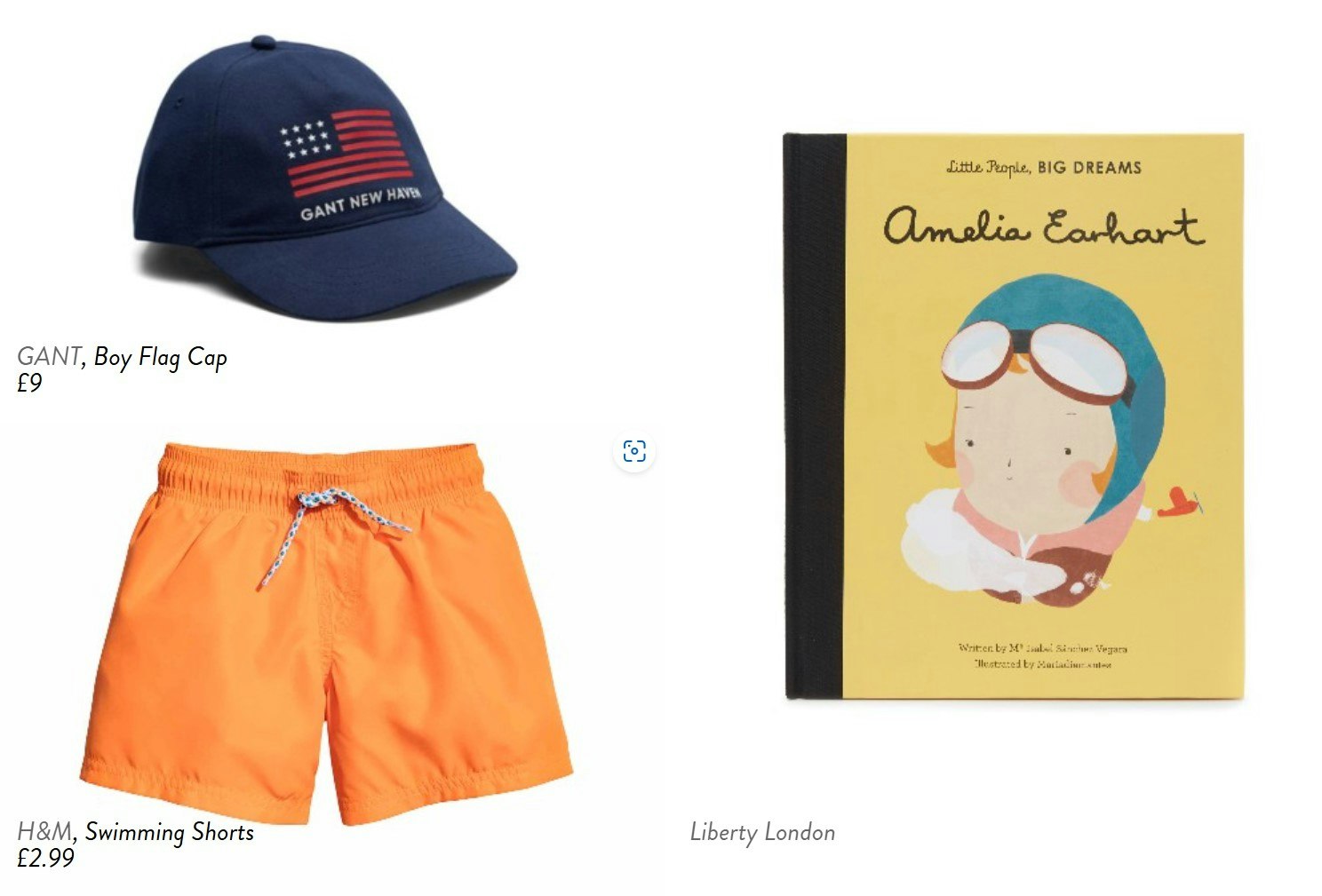 Grid of holiday products