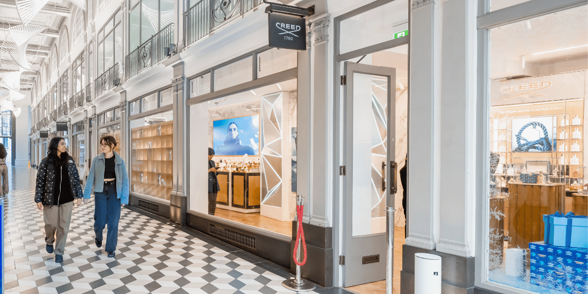 Arcade of shops