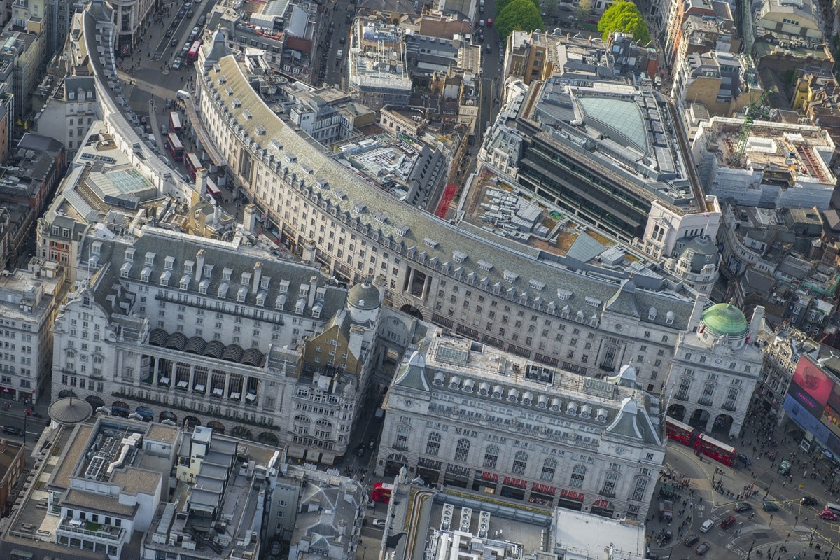 Birds eye view of London