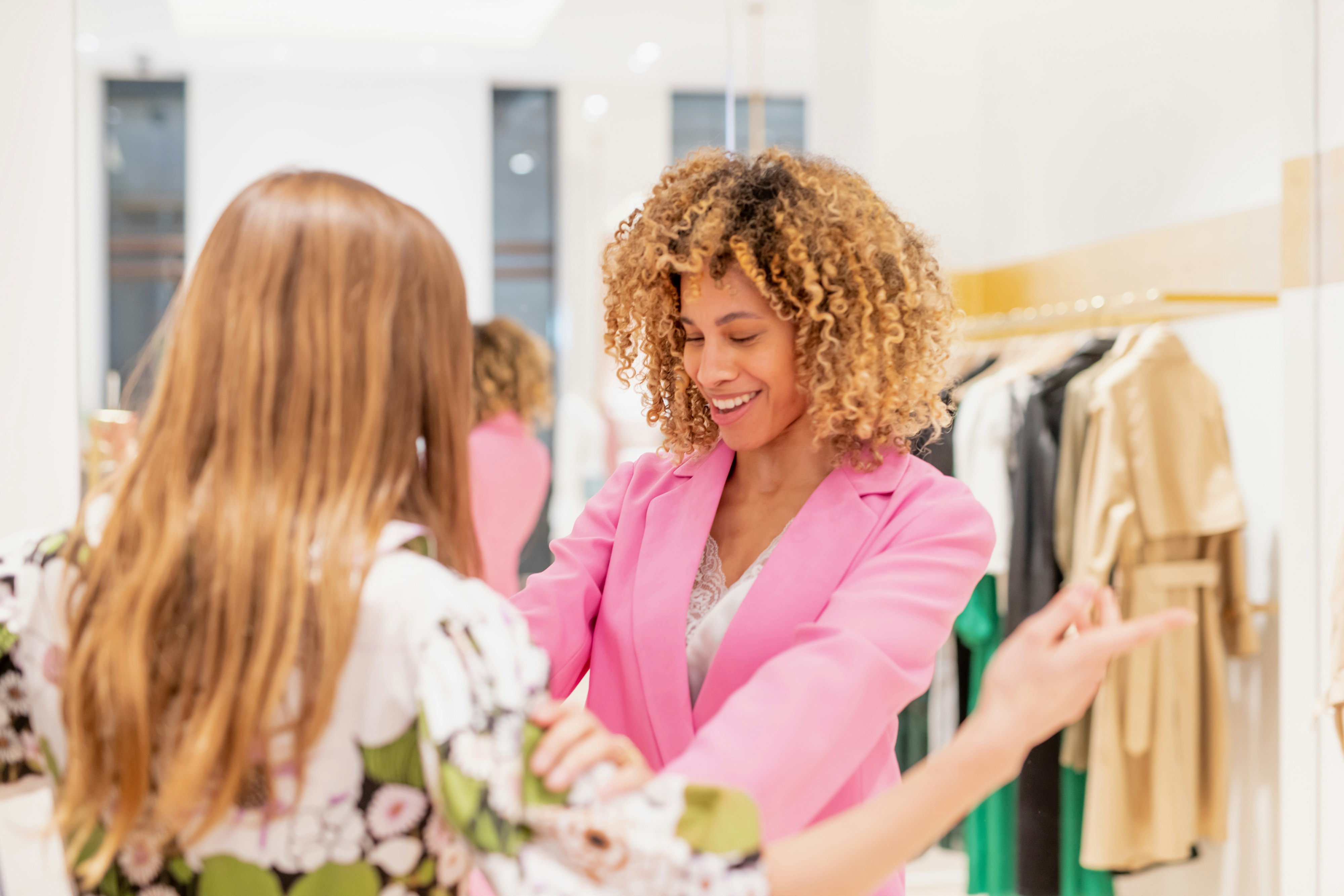 Two women in shop