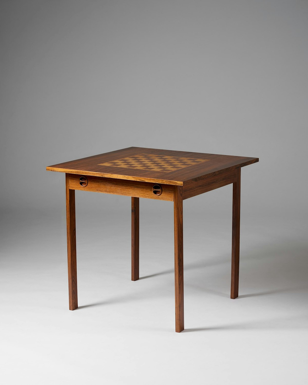A rosewood chess table, anonymous, Denmark, 1960s