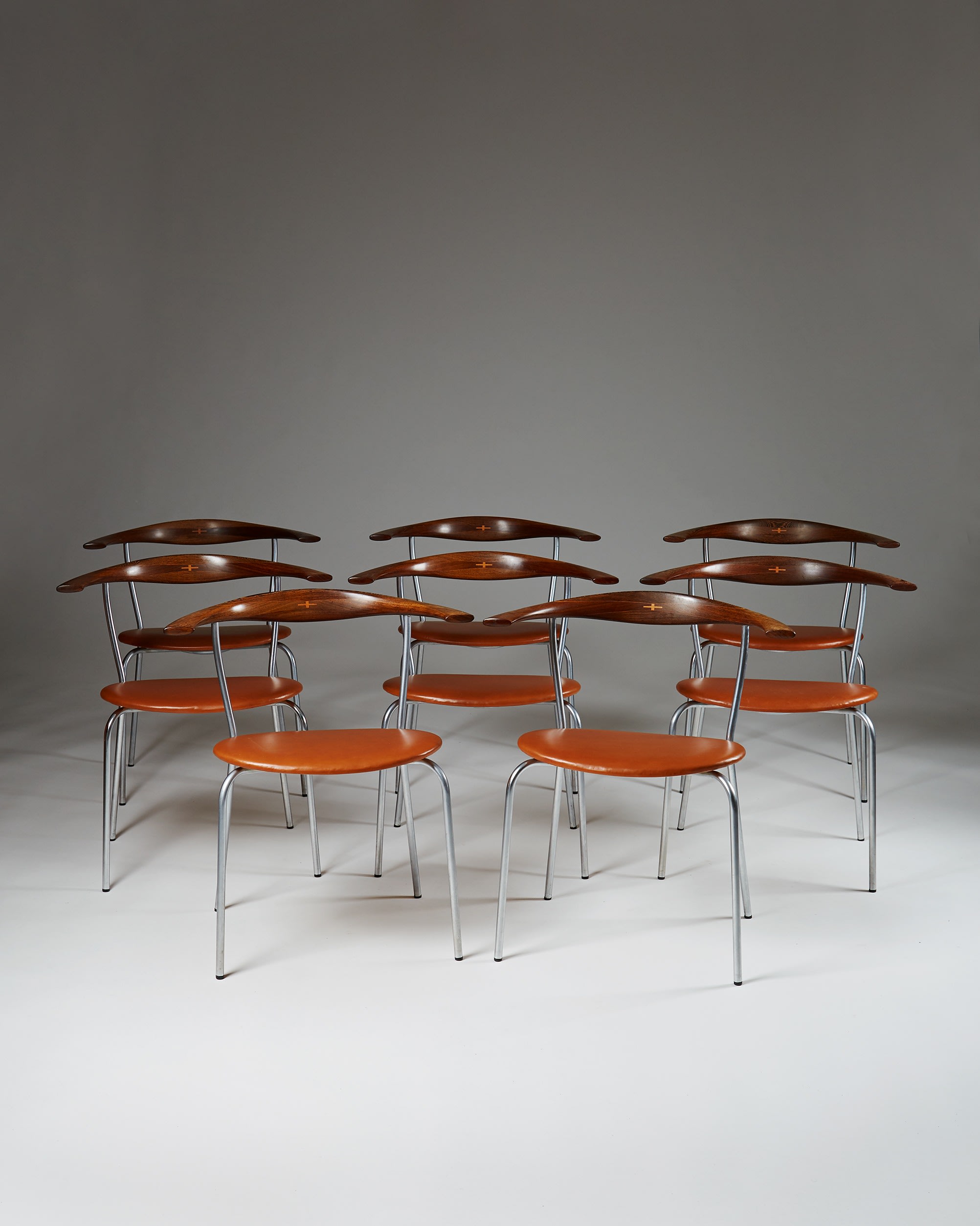 Set of eight dining chairs JH701 designed by Hans J. Wegner