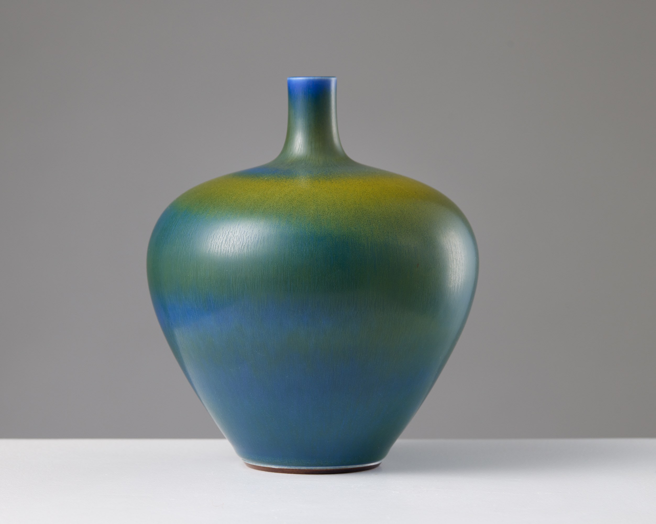 Berndt Friberg Vase, Stoneware Blue-Green, 1966