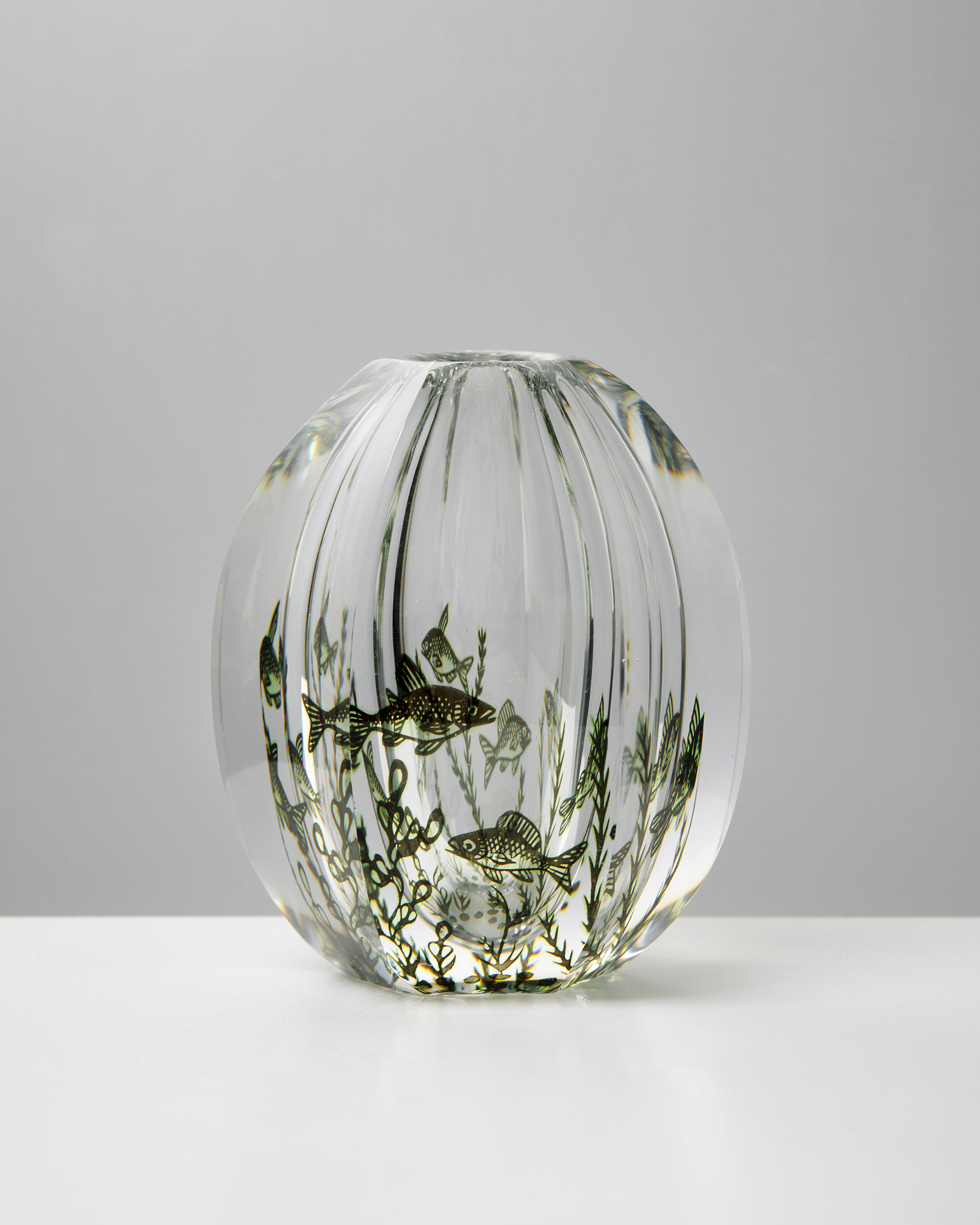 花瓶・フラワースタンド Orrefors Ingegerd Raman Pond vase Vase 'Pond' designed by Ingegerd Råman, Sweden, 2000s