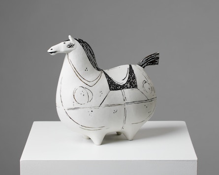 置物 Gustavsberg Stig Lindberg Springare Sculpture 'Springare' designed by Stig Lindberg, Sweden, 1950s