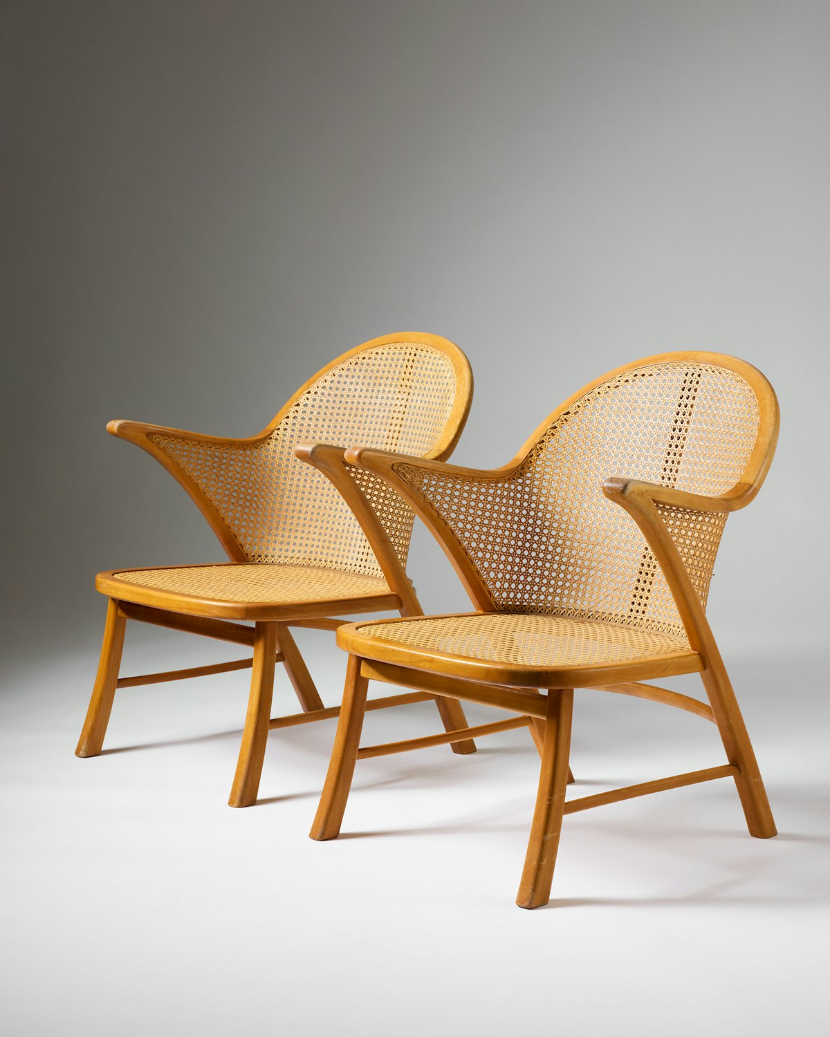 Pair of easy chairs designed by Fritz Schlegel, Denmark, 1950s
