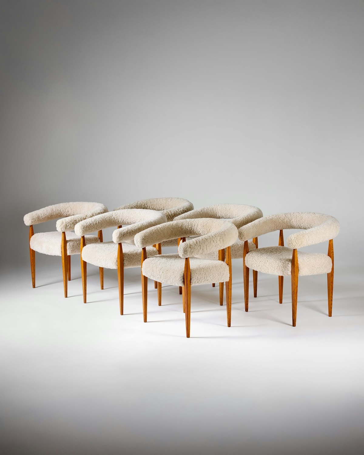 Set of six 'Ring Chairs' designed by Nanna & Jørgen Ditzel
