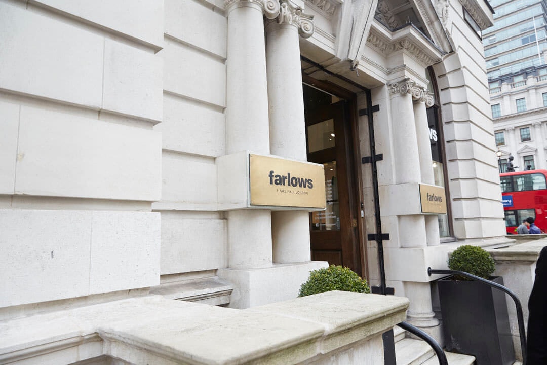 farlows logo on the wall