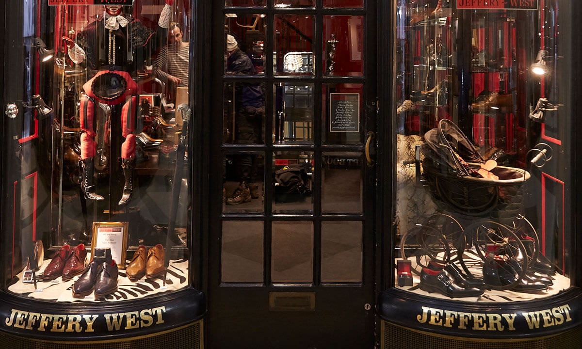 Shoes in shop window