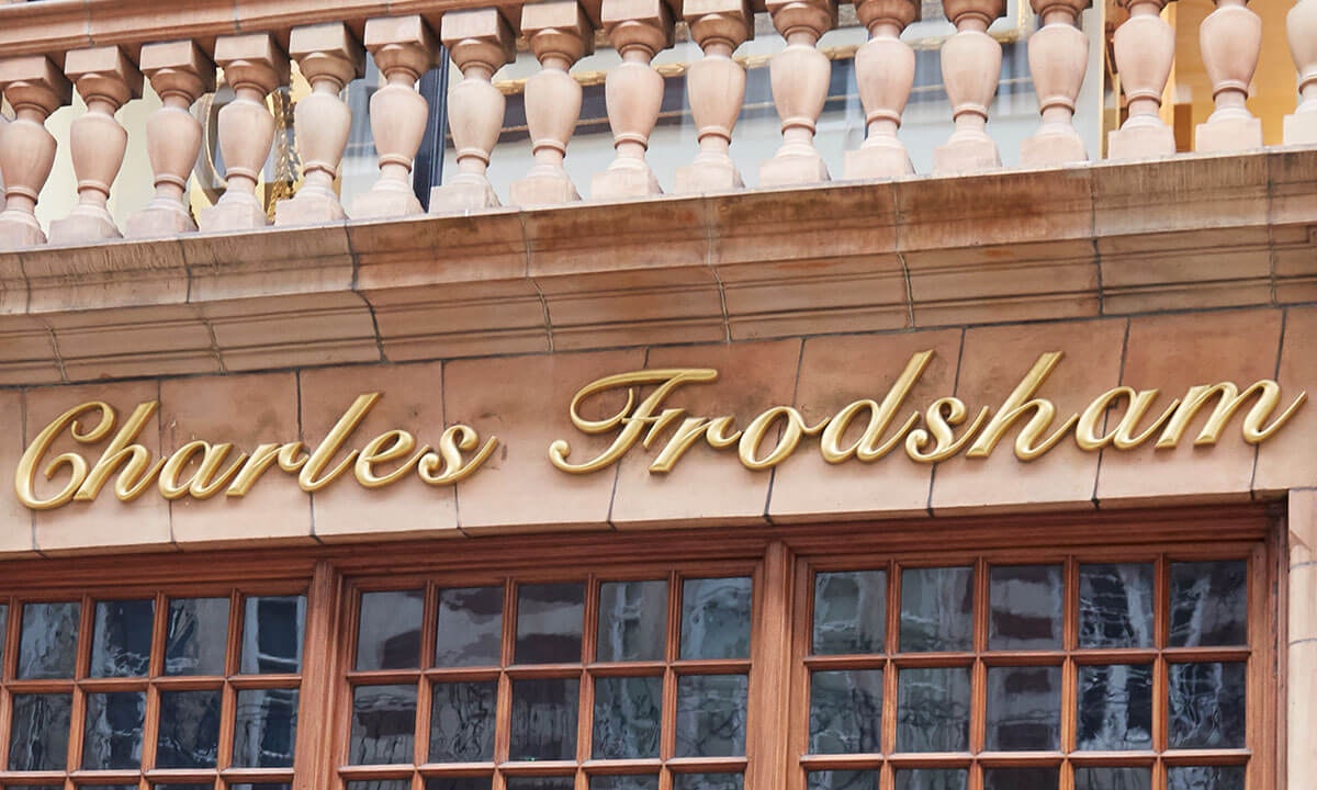 Charles Frodsham logo on building