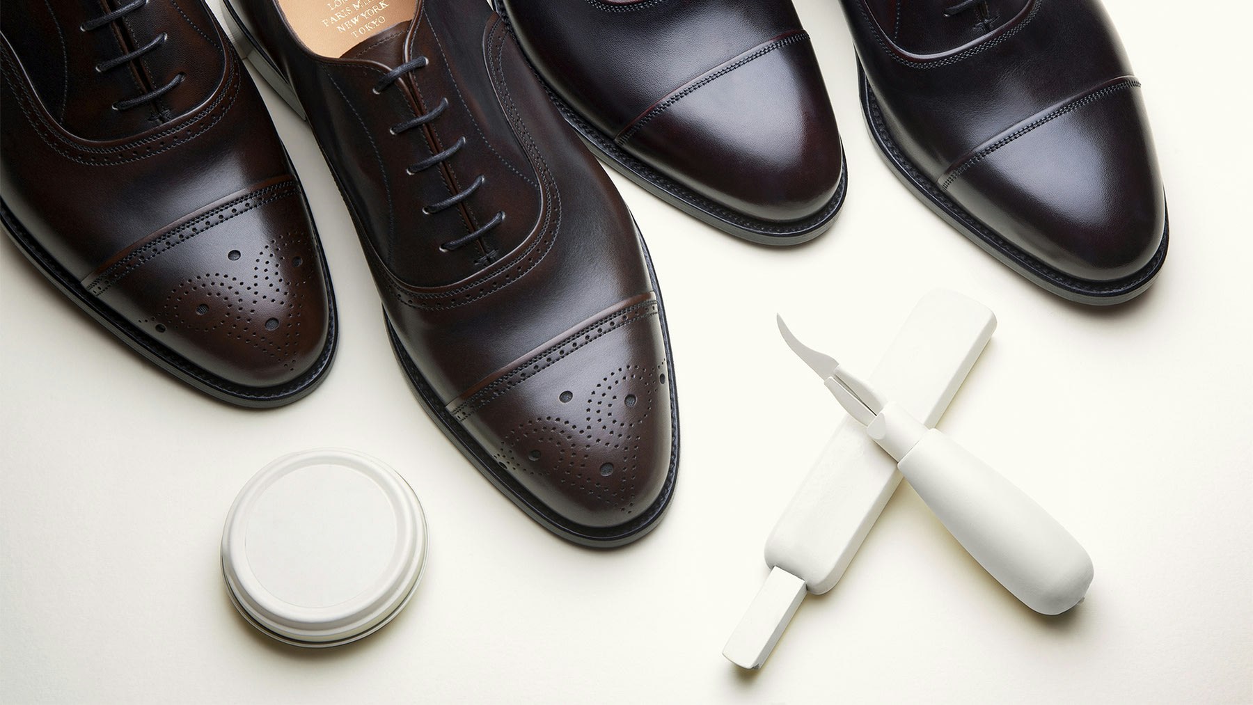 Four leather shoes