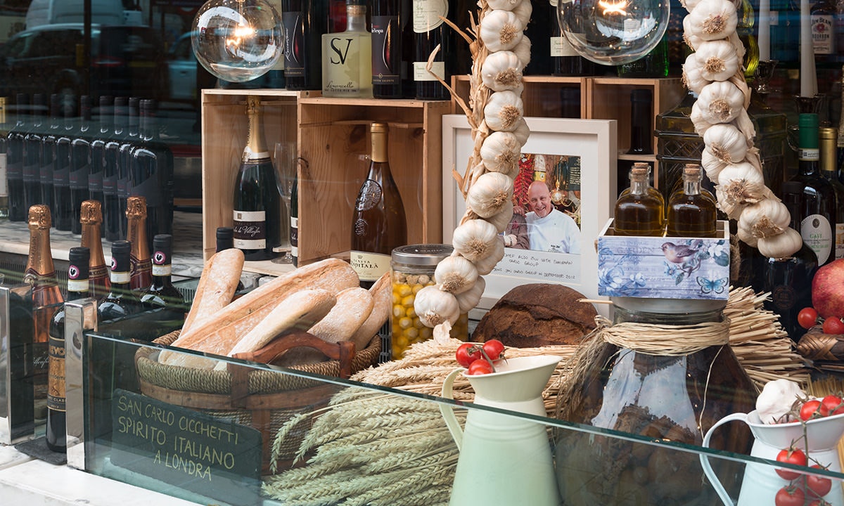 Selection of bread and wine