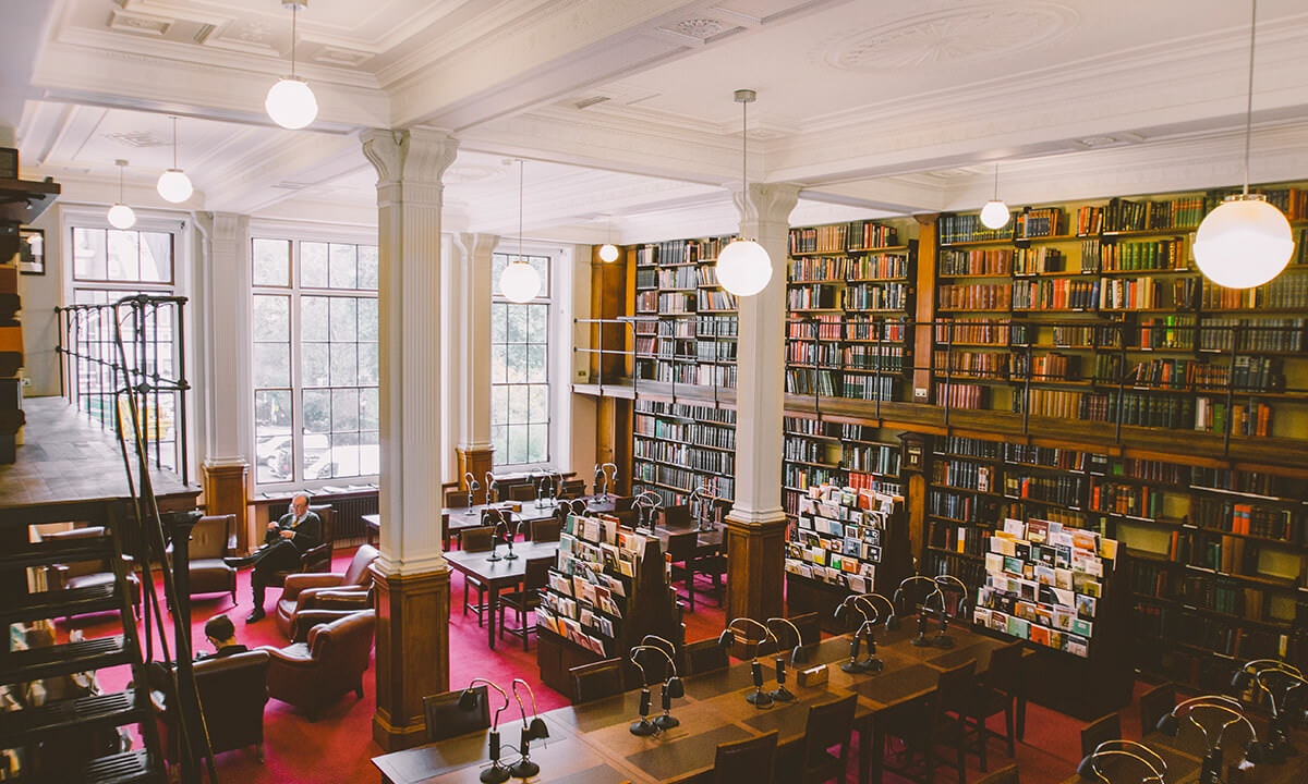 Hall full of books
