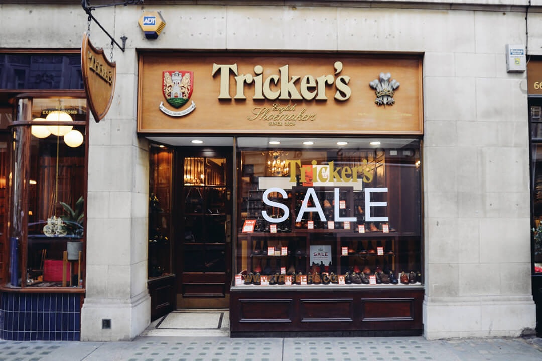 Tricker's logo on store front