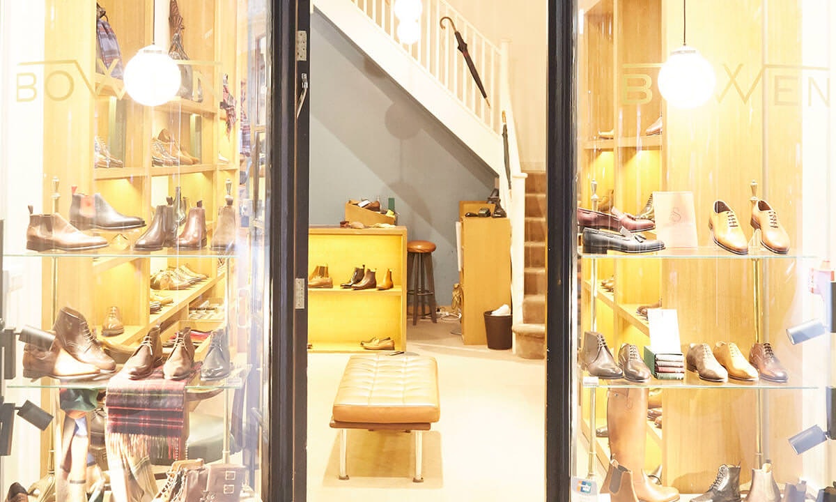 Shoes in shop window