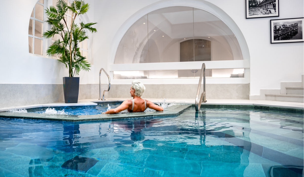 Woman in pool