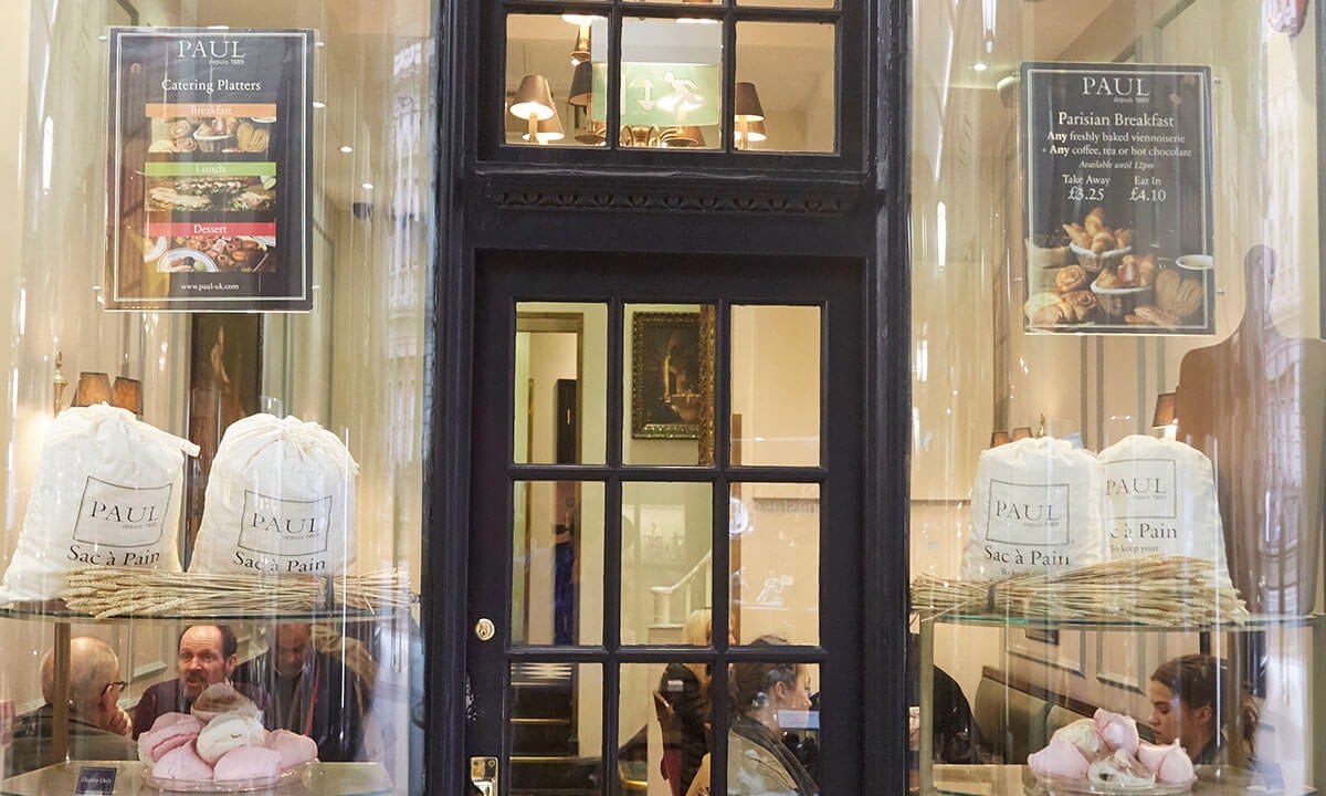 Shop window with products