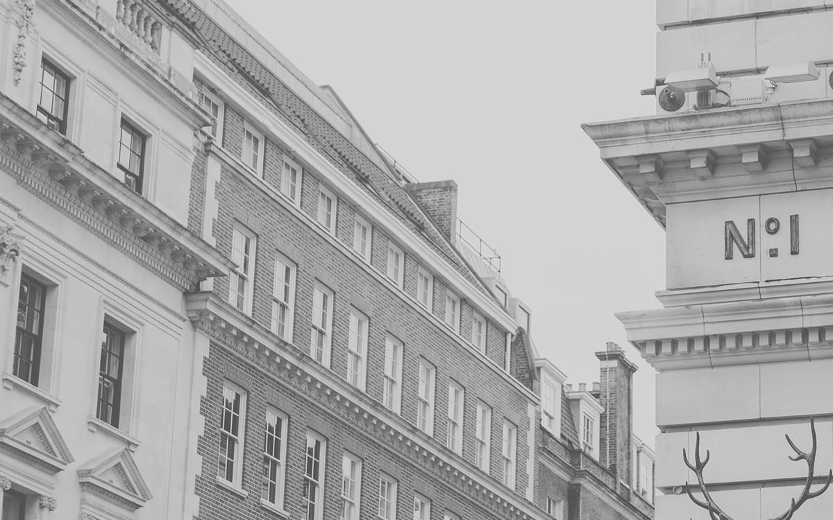 Black and white photo of buildings