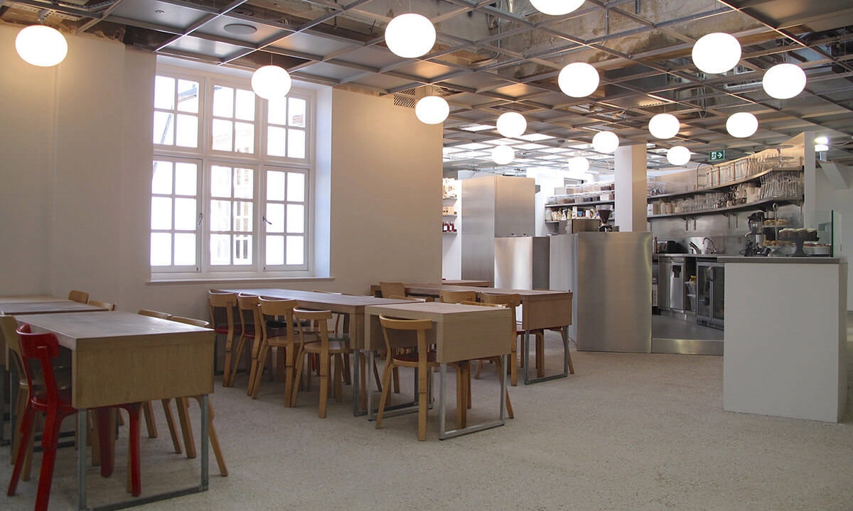 Room with tables and chairs