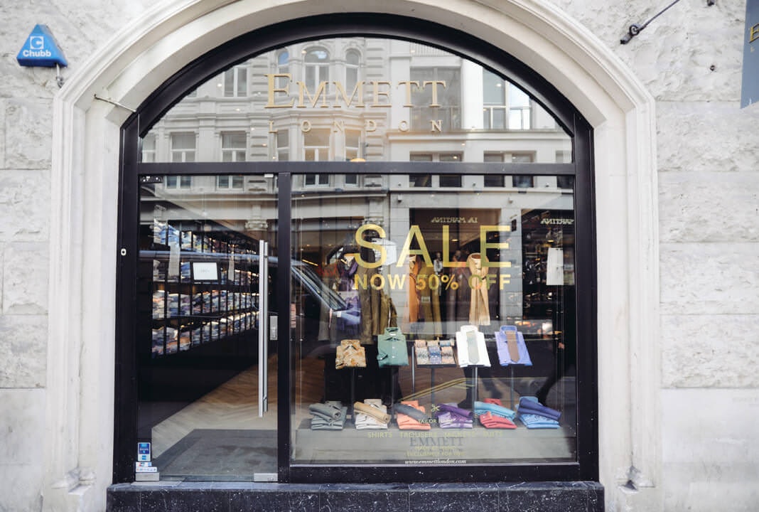 Front of store window