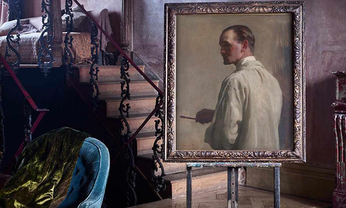 Portrait in front of stairs