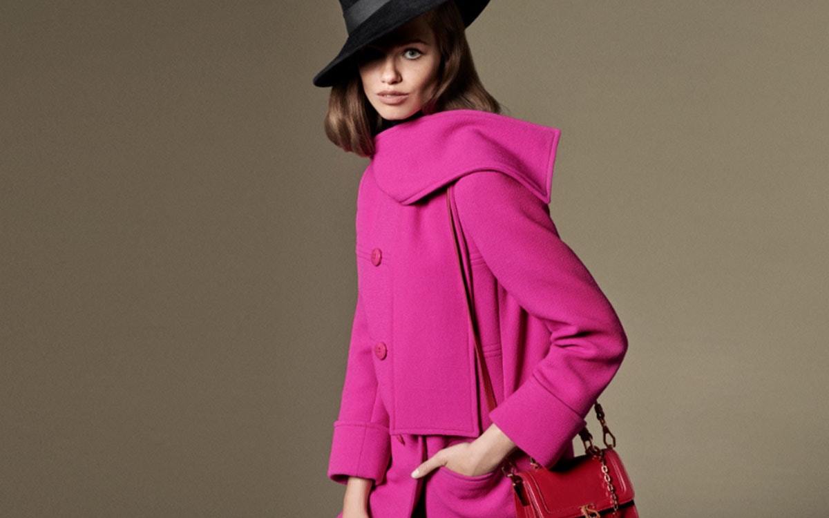 Lady in pink coat