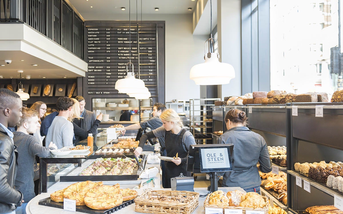 Selection of pastries being served