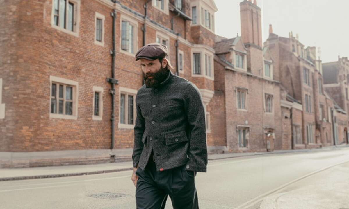 Man walking along the street