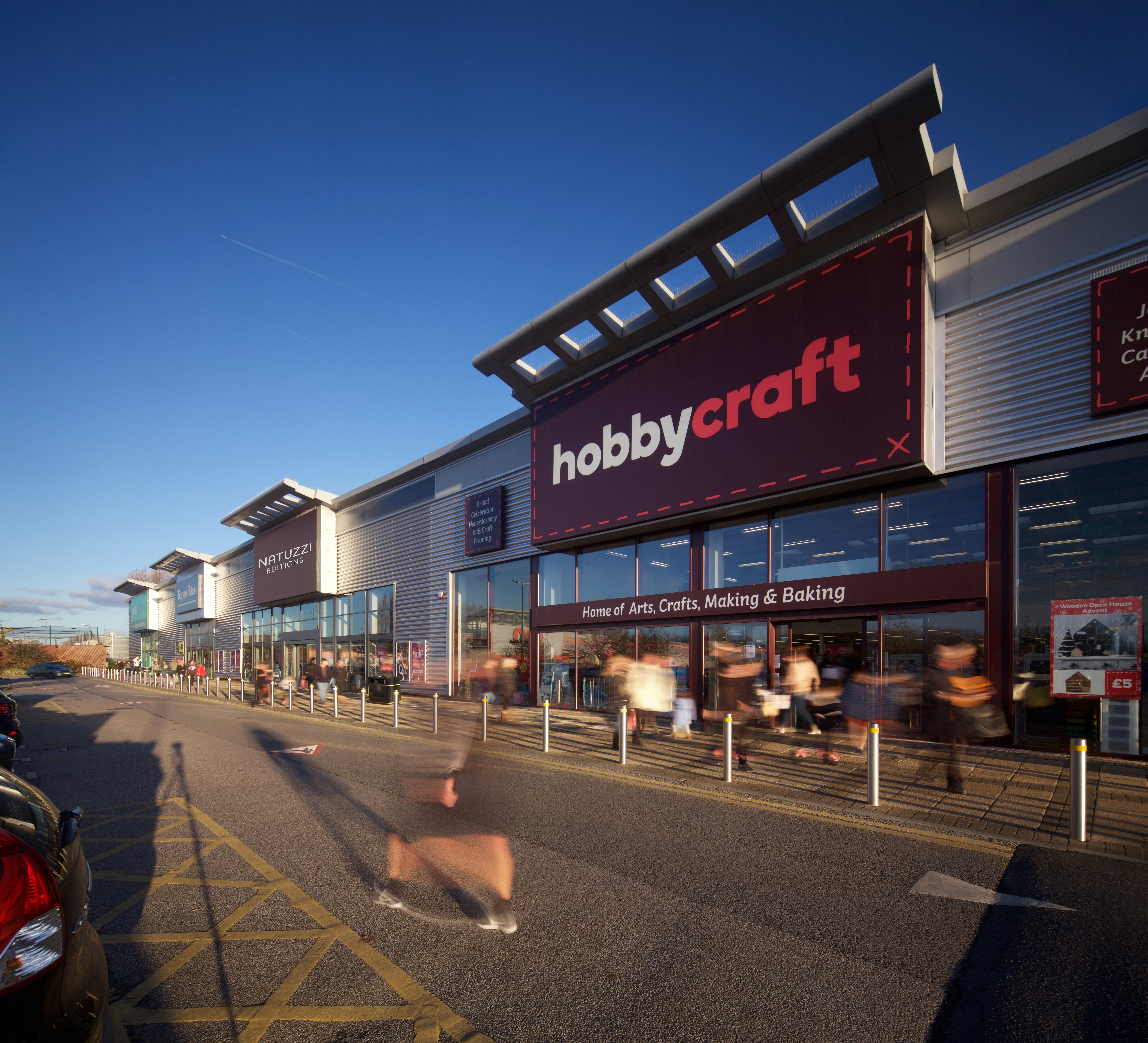 Hobbycraft logo on a building