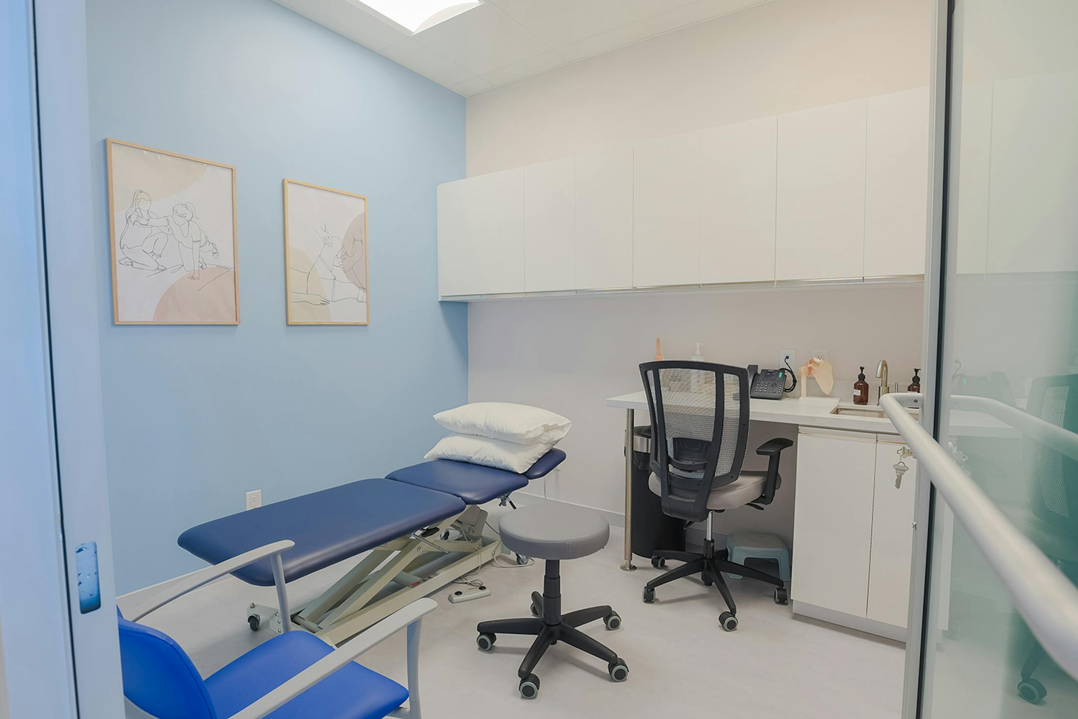 person having their back adjusted