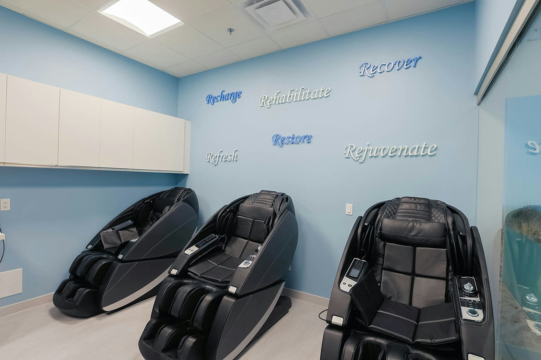 Therapeutic massage chairs at Achieva Health & Wellness