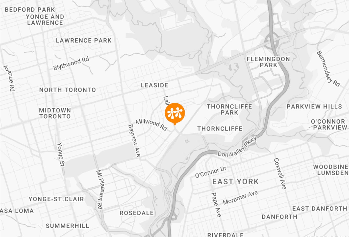 Leaside map location