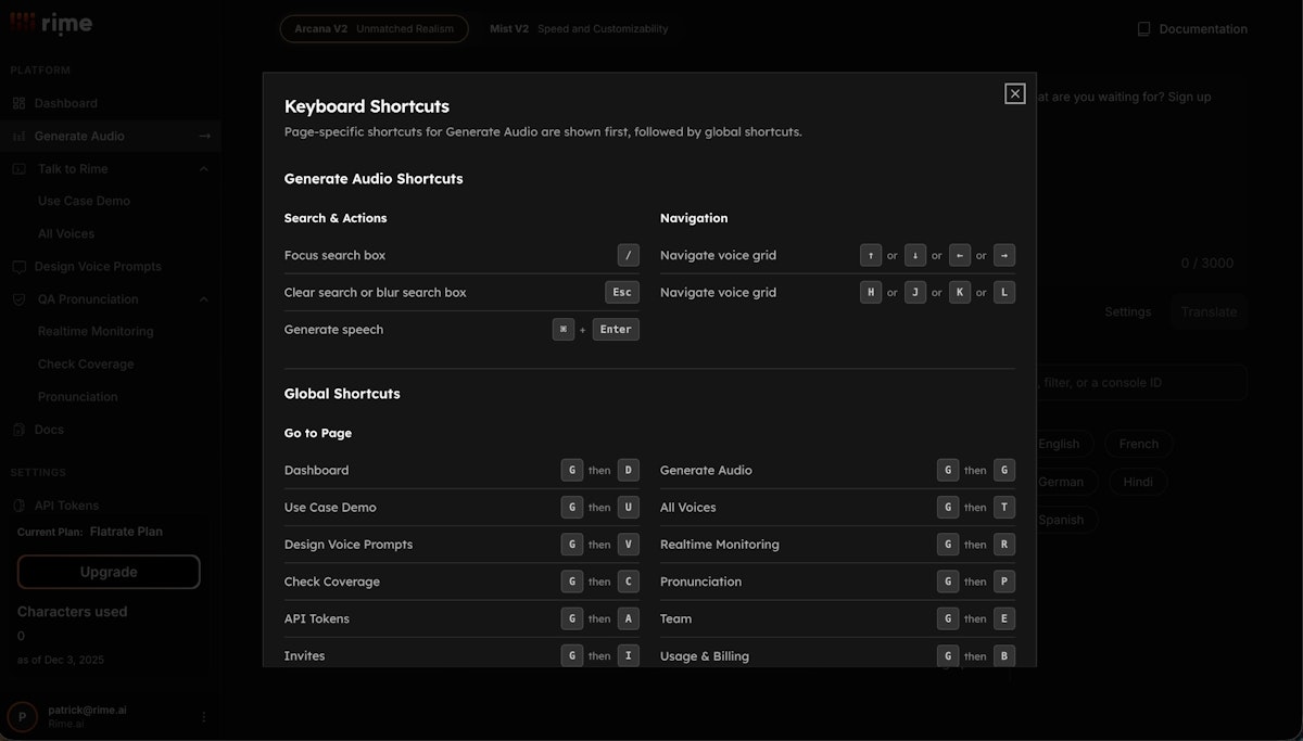 Rime's New Keyboard Shortcuts
