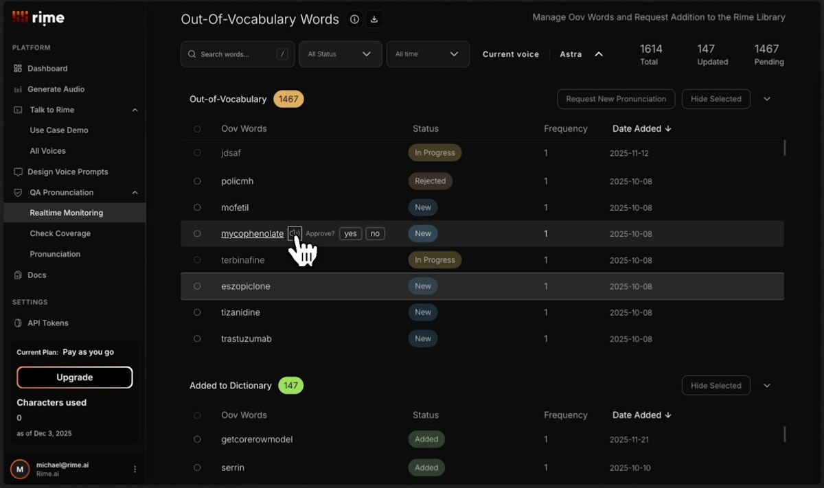 QA Pronunciation Update