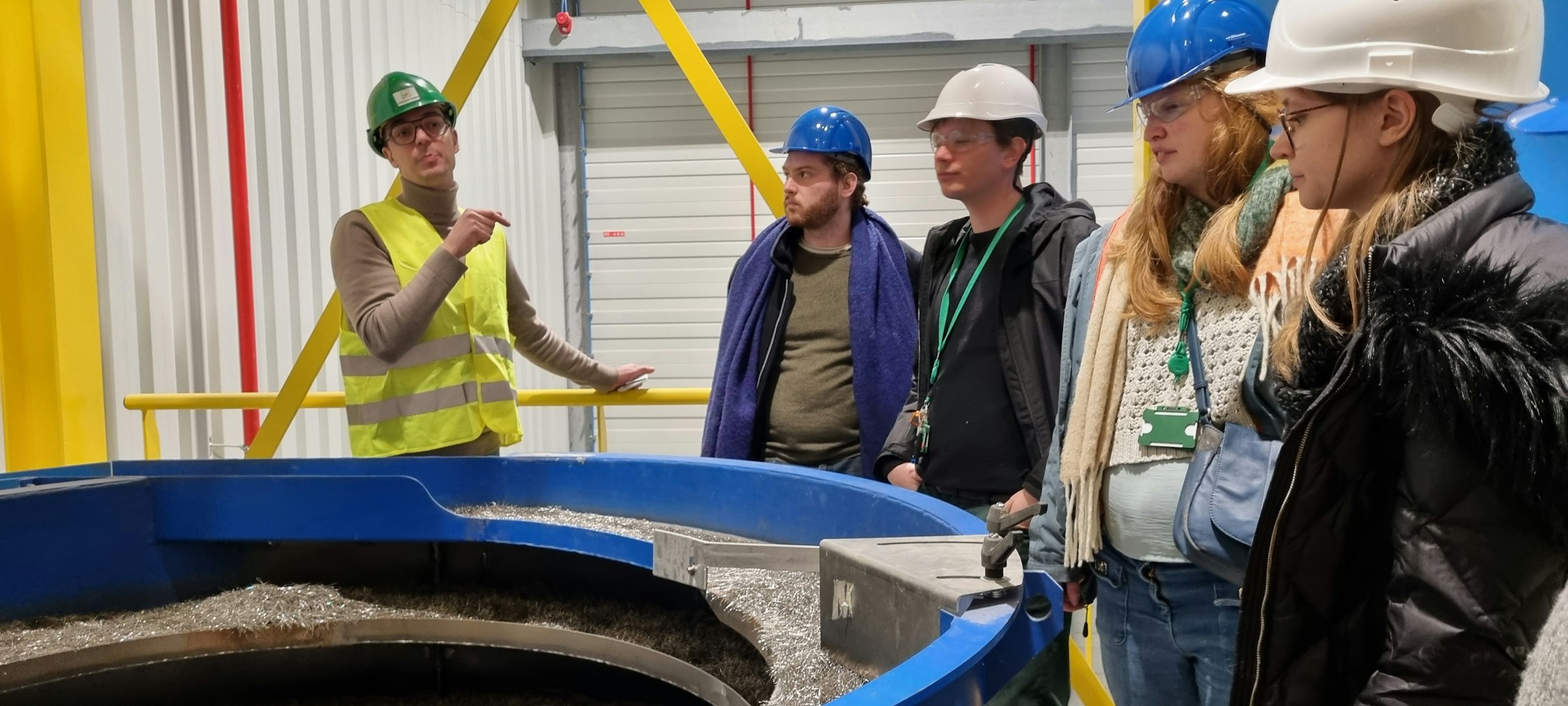 Personnel de l'ONDRAF en visite sur site