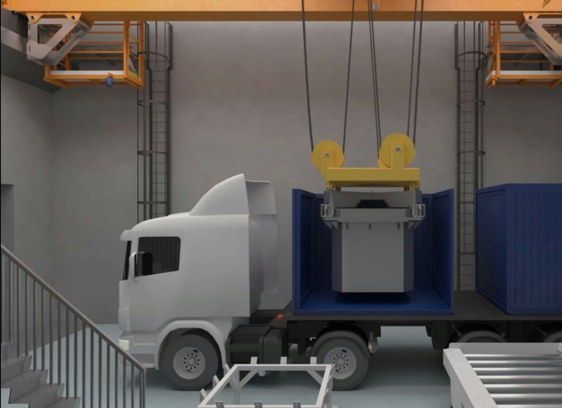 Croquis d'une nouvelle installation de gestion des déchets des centrales nucléaires