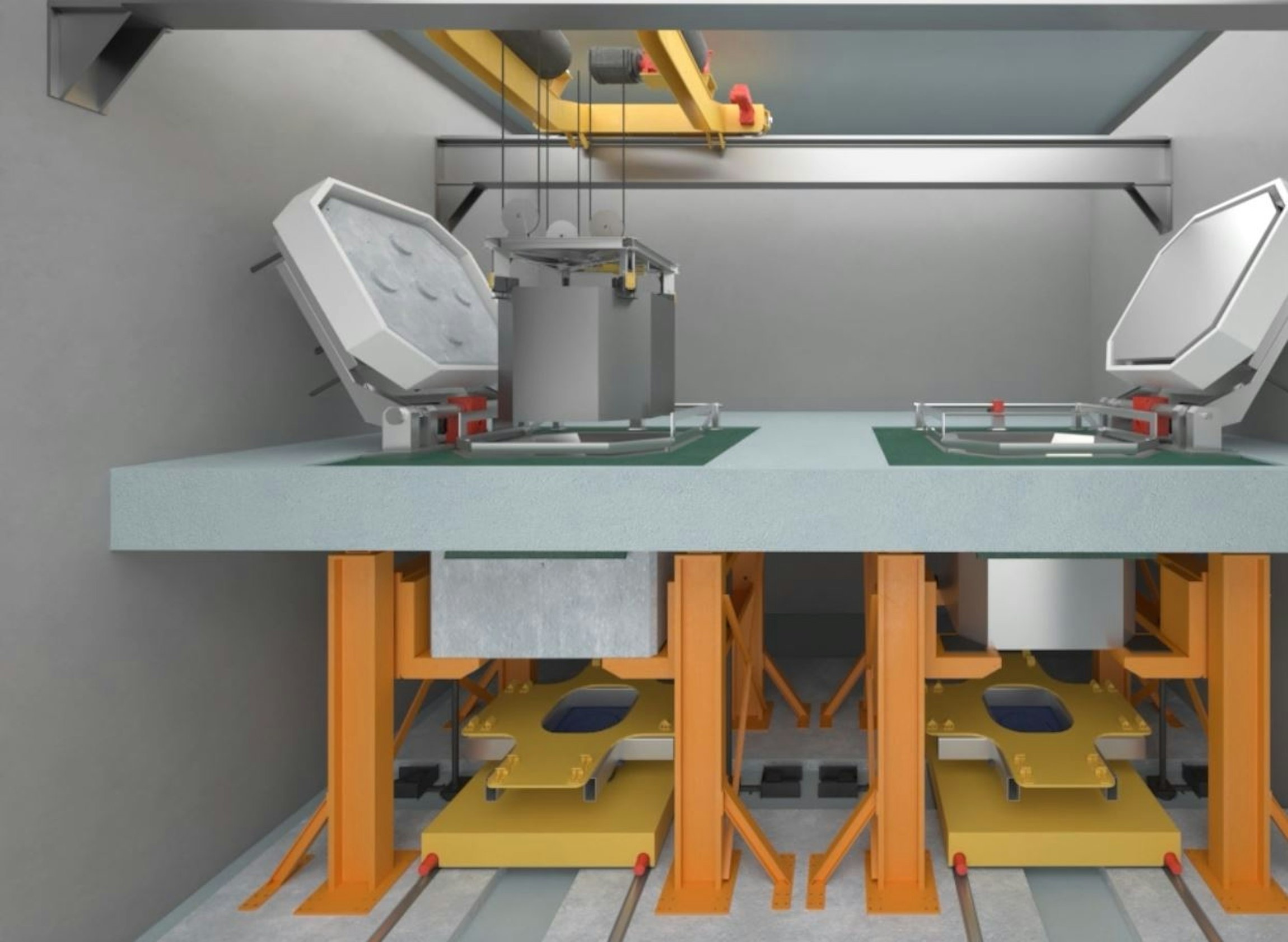 Croquis d'une nouvelle installation de gestion des déchets des centrales nucléaires