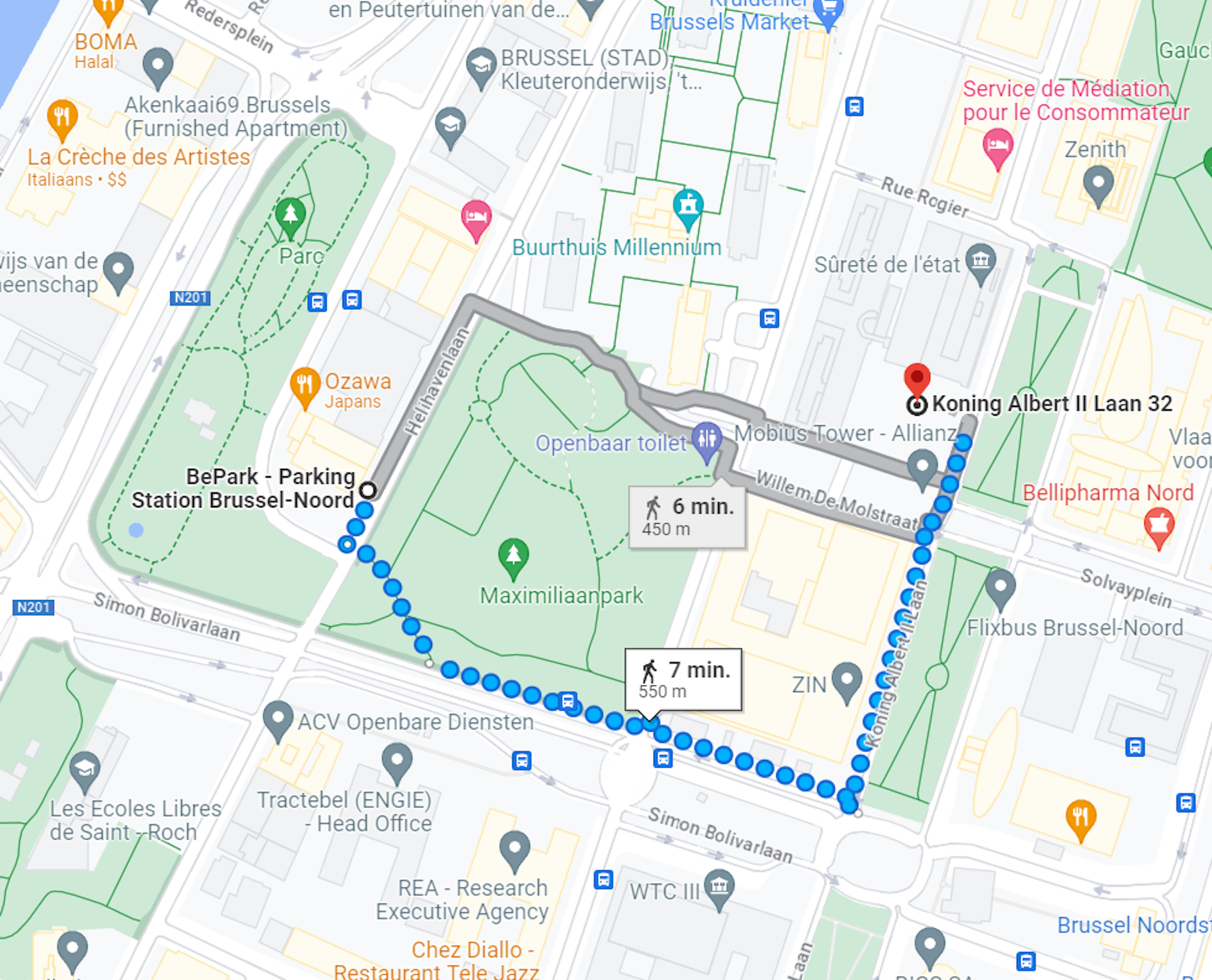 NIRAS dichtsbijzijnde parking