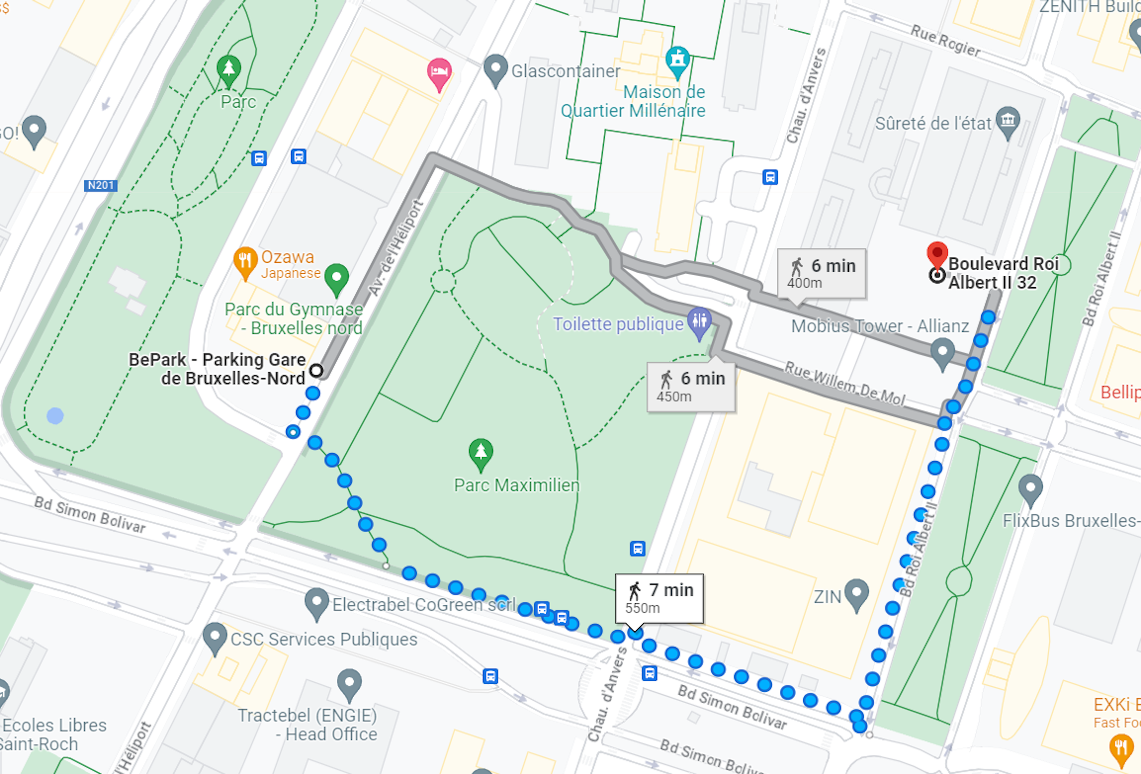 Parking le plus proche de l’ONDRAF