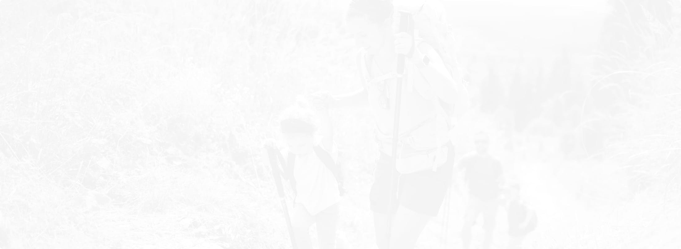 family on a hike, light gray
